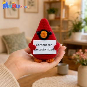 Oiseau cardinal en crochet fait main, cadeau commémoratif pour le deuil (perte de maman, <span class=keywords><strong>papa</strong></span>), souvenir personnalisé, vente en gros - Product Image 4