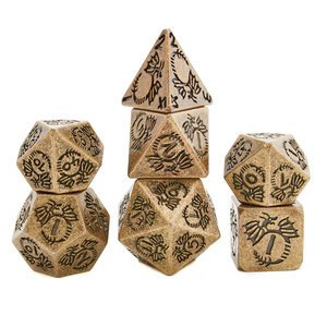 Ensemble <span class=keywords><strong>de</strong></span> dés DND en métal, alliage <span class=keywords><strong>de</strong></span> zinc, dés polyédriques solides avec boîte en métal gratuite pour les <span class=keywords><strong>jeux</strong></span> <span class=keywords><strong>de</strong></span> rôle Dragon et Dungeon D&D - Product Image 2