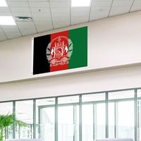 Drapeau afghan Drapeau en polyester de taille personnalisée Drapeau national afghan mondial 3x5ft pour diverses activités