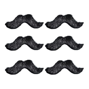 RHQFDM 4 Bigotes Autoadhesivos Para Disfraz, Barbas Falsas En Marrón Y Gris, Perfectas Para Fiestas De Halloween Y Carnaval