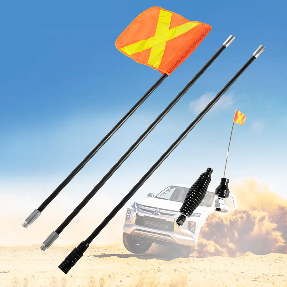 Fiberglass atv flag pole golf cart atv flag pole and holder