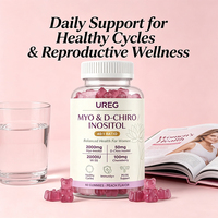 Gummies Myo D-Chiro Inositol Marque Blanche Rapport 40:1 Soutien Équilibre Hormonal Santé Ovarienne Supplément Adulte OEM ODM 60 unités