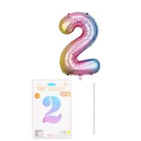 Ballons Chiffres de 16 Pouces en Aluminium de Luxe, Emballage Individuel, Ballons Gonflables pour Décorations de Fête d'Anniversaire, Vente en Gros