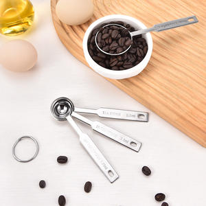 ชุดช้อนตวงสแตนเลส 4 ชิ้น 15 มล. เกรดอาหาร สำหรับทำขนม กาแฟ นมผง สไตล์ทันสมัย - Product Image 2