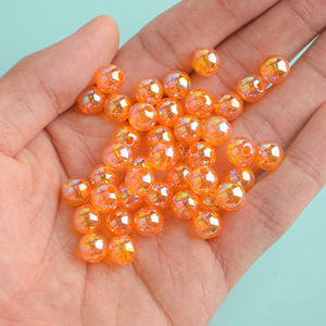 ลูกปัดมุกพลาสติก ABS ใสขนาด8/10/12มม. ลูกปัดมุกใสแบบ DIY มีรูสำหรับทำกระเป๋าเครื่องประดับ - Product Image 3