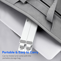 Support de tablette et de téléphone pliable réglable en alliage d'aluminium, support de bureau portable pour tablette et pc portable