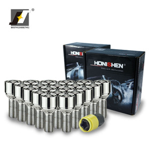 Patrón de sintonizador de acero de aleación 14x1,25 con asiento de bola de manga giratoria SR12 <span class=keywords><strong>Perno</strong></span> de bloqueo de <span class=keywords><strong>rueda</strong></span> de <span class=keywords><strong>seguridad</strong></span> de coche - Product Image 2