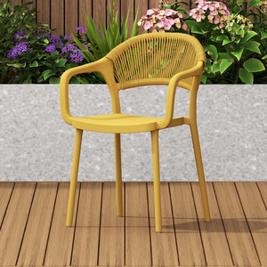 Juego de muebles de exterior para patio, sillas de comedor de plástico para todo tipo de clima y mesa para jardín, balcón, <span class=keywords><strong>terraza</strong></span> - Product Image 6