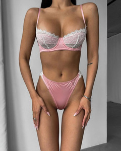 New French <b>Sexy</b> Pure Desire Lace Splicing Underwear <b>Set</b> Two Piece <b>Set</b> <b>Bra</b> <b>Set</b> - Product Image 5