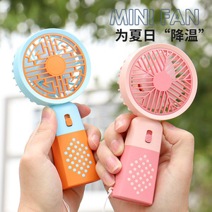Hand Fan USB Charging Portable Small <b>Desk</b> Hand Fan with Mobile Phone Bracket - Product Image 5