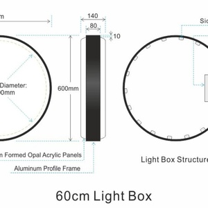 ป้ายไฟวงกลมอะคริลิคสองด้านแบบ LED สำหรับโฆษณา - Product Image 3