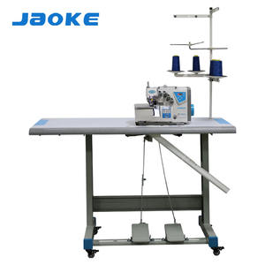Новая промышленная компьютеризированная оверлочная машина JAOKE JK-747 с прямым приводом, плоская платформа, 3/4/5-ниточный швейный станок, пластиковая и металлическая конструкция - Product Image 6