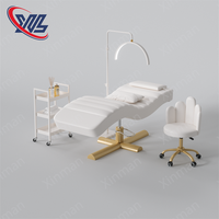 Cama de Salón Moderna y Ajustable de Lujo para Gimnasio con Juego de Muebles Estéticos para Pestañas