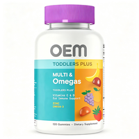 Complément alimentaire Toddlers Plus Multi et Omégas avec vitamines C et D, zinc, oméga-3, 60 comprimés, durée de conservation de 24 mois, pour soutenir le système immunitaire