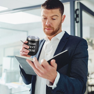 Gobelet à vin isotherme en acier inoxydable personnalisé de 12 oz, tasse à café isolée en forme d'œuf avec couvercle coulissant - Product Image 2