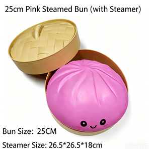 Jouet Squishy Réaliste en Forme de Boulette Vapeur, Jouet Anti-Stress à Rebond Lent et Façonnable, Unisexe, Âge 8 à 13 Ans, Matériau TPE - Product Image 3