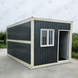 FLKT Maison conteneur pliable à montage rapide en 4 minutes, bureau <span class=keywords><strong>de</strong></span> chantier moderne, salle <span class=keywords><strong>de</strong></span> réunion modulaire mobile, logement préfabriqué pour le personnel - Product Image 5