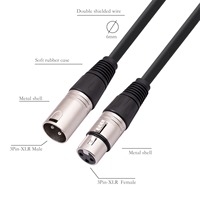 Câble XLR 3 broches mâle-femelle, câble audio pour microphone, XLR vers XLR, équilibré pour micro, mixeur, amplificateur, scène