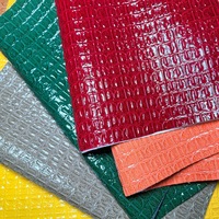 Cuir PU Jun Rong à effet crocodile bicolore brillant, matériau décoratif adapté aux bagages, aux trousses de maquillage et aux housses d'ordinateur portable