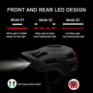 Casco de Ciclismo con Certificación CE y Luz LED Recargable, Lente Magnética, Casco de Ciclismo MTB para Hombres, Mujeres y Adultos - Product Image 6
