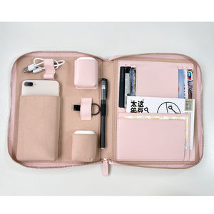 Cartera <span class=keywords><strong>de</strong></span> cuero PU A5 personalizada, bolsa <span class=keywords><strong>de</strong></span> almacenamiento <span class=keywords><strong>digital</strong></span> para documentos, tarjetas, pasaporte, funda <span class=keywords><strong>de</strong></span> viaje, funda organizadora electrónica - Product Image 1