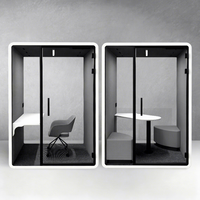 Cabine Acoustique Professionnelle - Cabine de Travail Privée Mobile, Cabine Téléphonique, Cabine de Réunion Multi-personnes, Cabine de Bureau Silencieuse