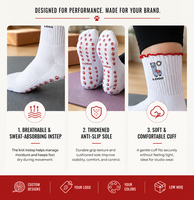 Chaussettes de Pilates et de yoga personnalisables de qualité supérieure, antidérapantes, avec logo brodé pour le sport de Pilates
