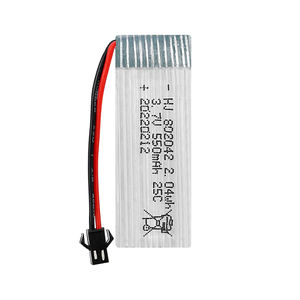מפעל 3.7V 550mAh ליתיום פולימר rc מסוק תא 802042 אלומיניום מטוס דגם צעצוע diecast מטוסים drone lipo סוללה - Product Image 6