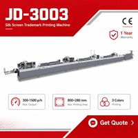 Máquina de Serigrafía de 3 Colores JD-3003, Suministro de Fábrica, Impresora de Etiquetas de Alta Velocidad, Equipo de Impresión de Logotipos Textiles