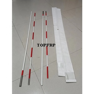 Fiberglass White/Red Volleyball <b>Net</b> Antennas - Product Image 2