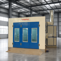Service tout-en-un, cabines de peinture pour voitures au gaz naturel de 43 kW, très bien notées, 80 ° Cabine de peinture automobile homologuée CE pour la cuisson des peintures