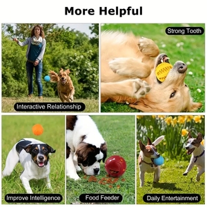 Kinghon OEM Pet Manufacturer Magic Rolling <b>Dog</b> <b>Ball</b> Interactive <b>Dog</b> Toy Slow Feeder Chew Pet <b>Dog</b> Toys Treat Dispenser Toy - Product Image 4