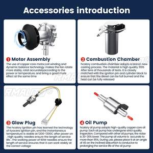 Hcalory 2022 NEW Diesel Air <b>Heater</b> 12V 5KW Adjustable Bluetooth App Remote Control Integrated Parking <b>Heater</b> Machine for <b>Car</b> RV - Product Image 4