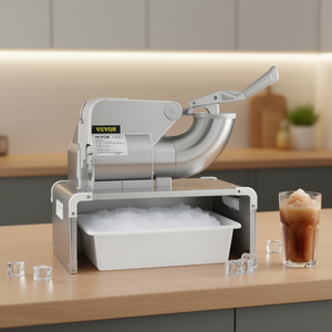Máquina de hielo raspado eléctrica DB de 350W, máquina para hacer conos de nieve de acero inoxidable, 661 libras/hora, control manual, para uso doméstico, color plateado - Product Image 2