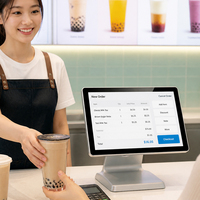 Sistema POS Todo en Uno OEM y ODM, Caja Registradora de Aluminio con Pantalla Dual para Restaurantes, Punto de Venta