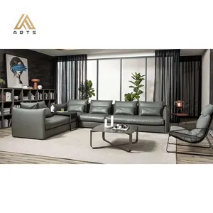 Hot Sale Italienisch modern gestaltete Echt leder High-End-Sofa Set Designs L-Form Wohnzimmer Schnitts ofa Sofa