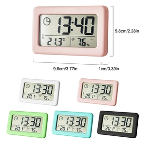 Battery Operated Home Office Silent Desk Time Display <strong>Clock</strong> Mini LCD Digital Table Dashboard Desk Electronic <strong>Clock</strong> - Product Image 5