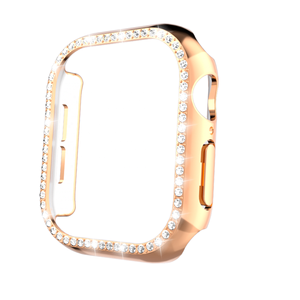 Caja de Reloj de Lujo con Marco de Diamantes para Apple Watch Serie 10, 42mm 46mm, Caja Brillante, Caja Hueca para Mujer - Product Image 1