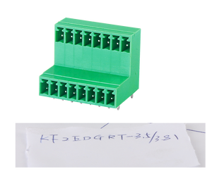 KF2EDGRTM-3.81 Pitch Plug-in <b>Terminal</b> Block Double Row With Flange Mount 300V 10A Copper Contacts 21-30 AWG 21-30 Contacts - Product Image 3