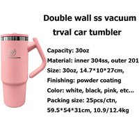 Gourde isotherme de voyage 40 oz la plus vendue, anti-déversement, étanche, à double paroi, avec couvercle à paille rabattable pliable