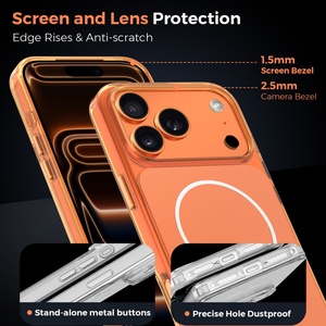 เคสโทรศัพท์มือถือแบบแม่เหล็กด้านหลังแบบด้าน สำหรับ iPhone 17 16 15 14 Pro Max 17 Air รองรับการชาร์จไร้สาย ป้องกันการกระแทก - Product Image 3