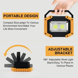 ไฟส่องสว่างแบบพกพา LED 30W 2000LM กันน้ำ ชาร์จไฟได้ พร้อมขาตั้ง ใช้พลังงานจากแบตเตอรี่ COB สำหรับใช้งานในคลังสินค้า - Product Image 4