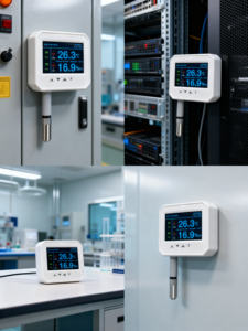 YC APEM-5930 Perekam Data Suhu dan Kelembapan Ethernet Akurasi 0.2C Rentang -25-65C Output Relay untuk Pemantauan Lingkungan - Product Image 2