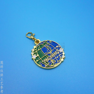 Colgantes Temáticos de Aleación de Zinc Dorados con Diseño de Globo de Dibujos Animados, Broche de Langosta, Adorno para Bolso, Regalo, Accesorio de Moda Unisex - Product Image 1