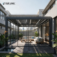 Pergola à toit à lames orientables en aluminium sur mesure pour grossistes et distributeurs, pergola de cour en aluminium avec structure 6063