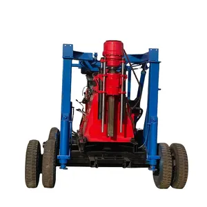 XY-2B Diesel Hydraulic Water Well Drilling Machine Mounted Hydraulic Portable Drilling Rig With BW200 Mud Pump