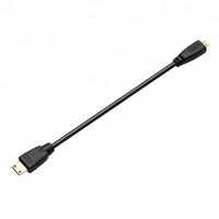 Kabel Video Mini HDMI pria Ke mikro HDMI pria, berlapis emas HD 720P 1080P