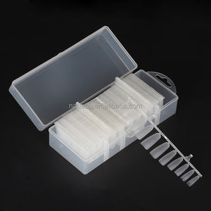 NADECO-<span class=keywords><strong>uñas</strong></span> acrílicas para salón de belleza, cobertura completa XXL, puntas de <span class=keywords><strong>uñas</strong></span> artificiales, superfinas, francesas, no curvadas C, para ataúd francés - Product Image 6