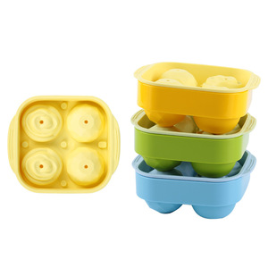 Bac à glaçons 13*11*5.2CM 2 cavités en silicone <span class=keywords><strong>rose</strong></span> et 2 diamants pour la fabrication de boules de glace - Product Image 2