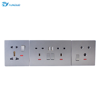 F1.3 Gris Blanco Tel Venta al por mayor PC Material Enchufe de bajo voltaje 1 Gang TV Datos Sat Socket Rj45 Enchufe de pared